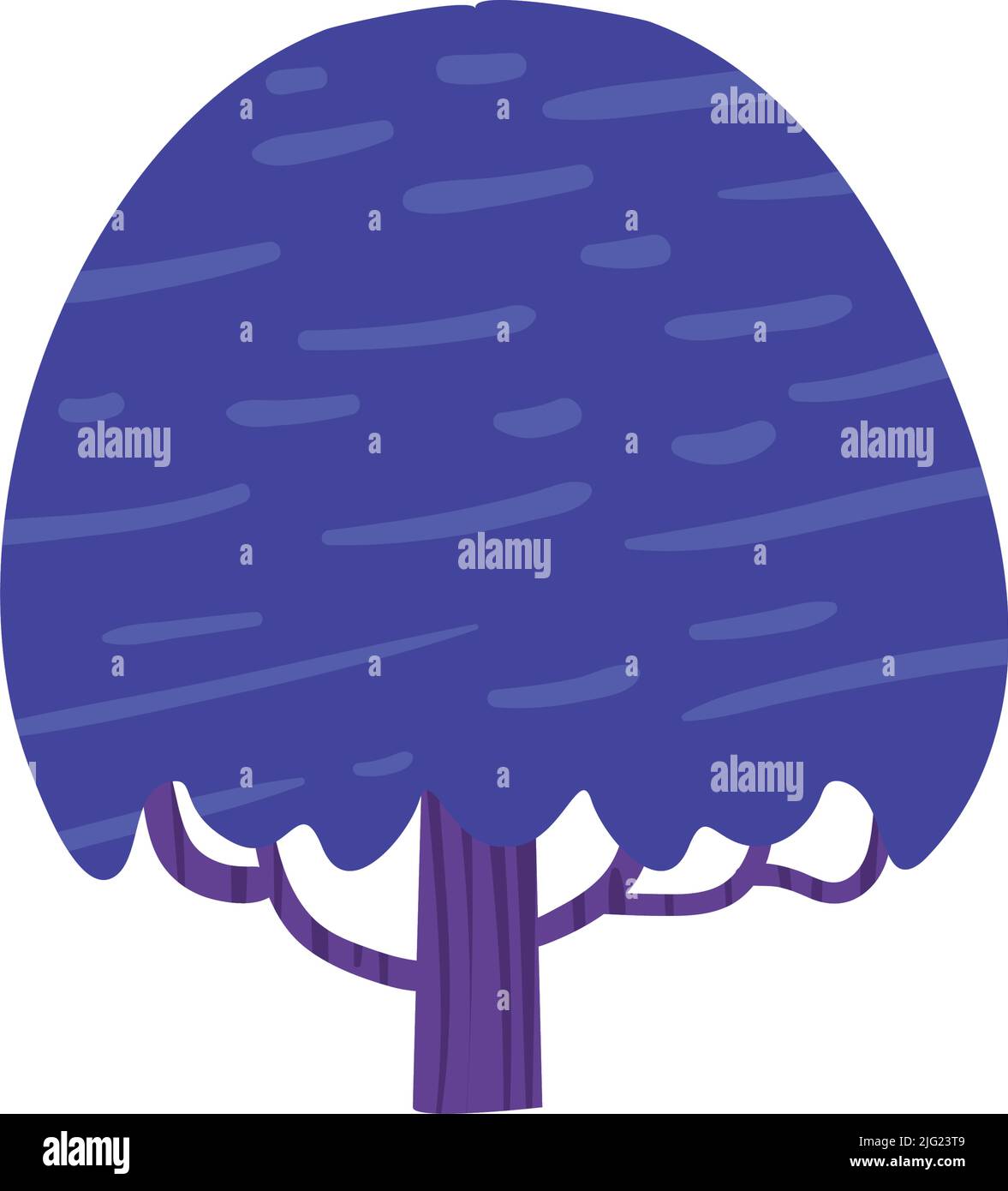 flat leafy tree illustration Stock Vector Image & Art - Alamy