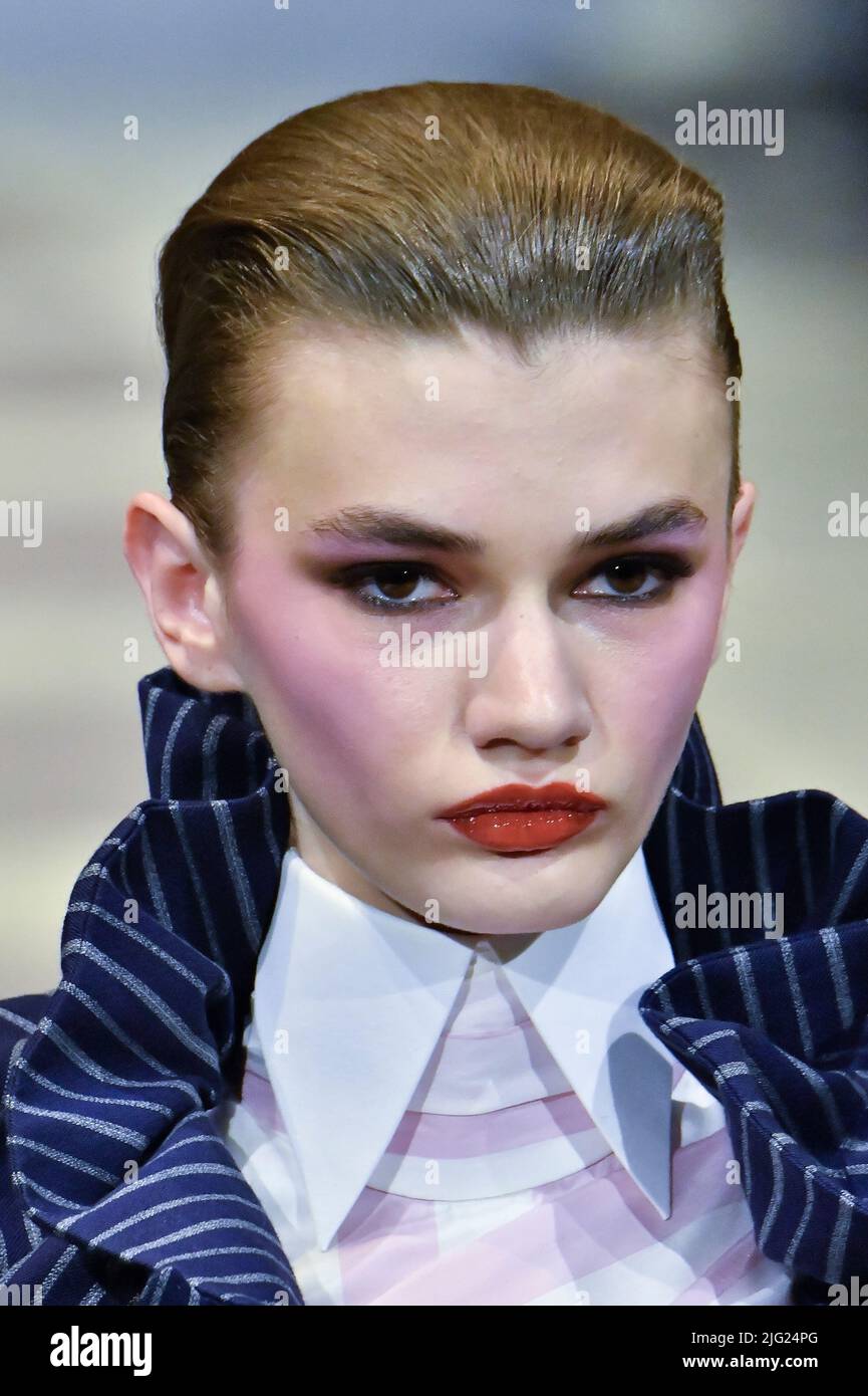 A model walks on the runway at the Viktor and Rolf fashion show during Fall Winter 20222023