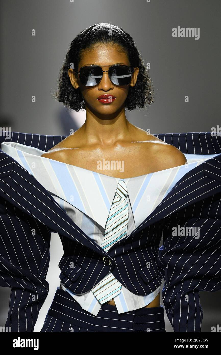 A model walks on the runway at the Viktor and Rolf fashion show during Fall Winter 20222023