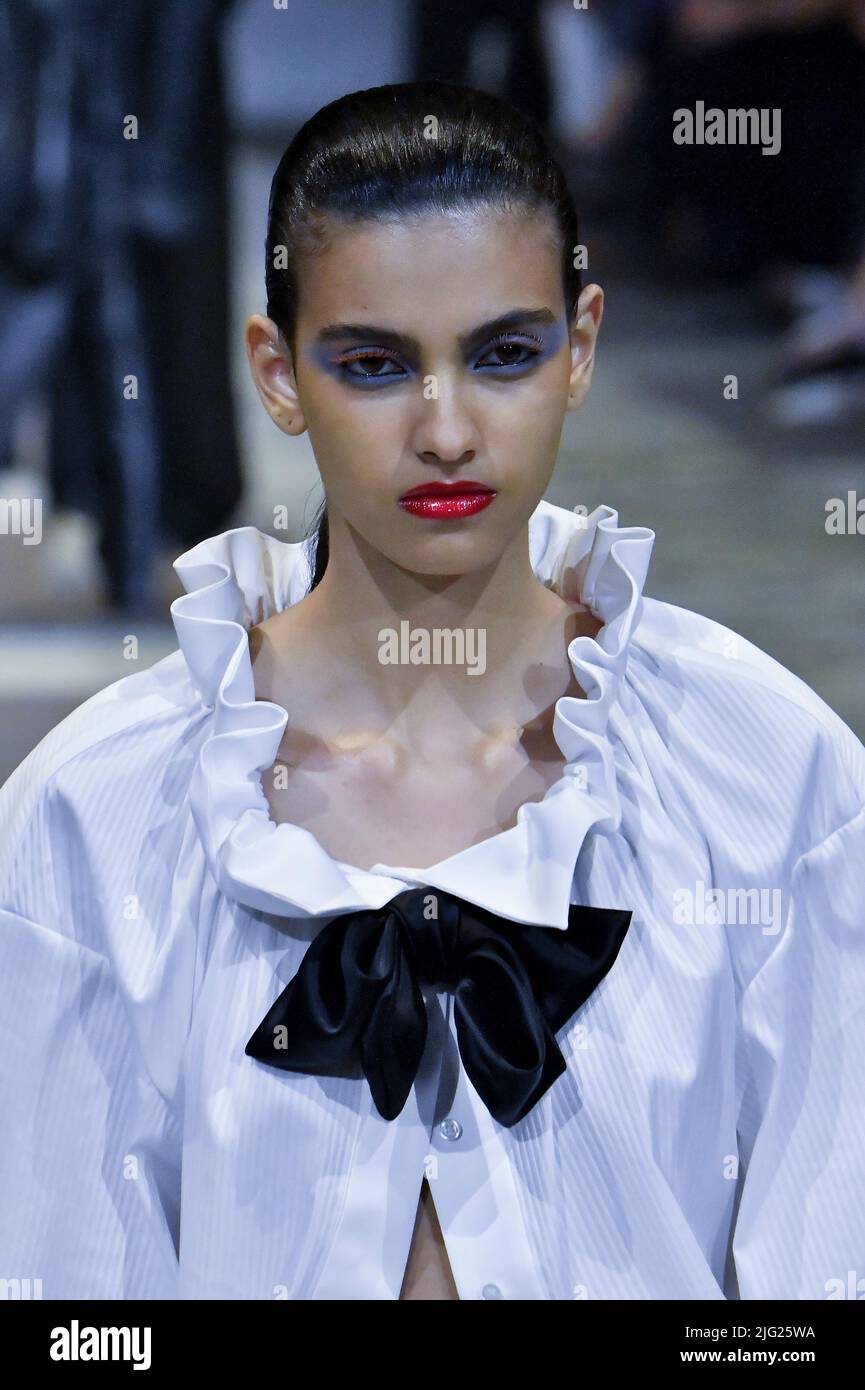 A model walks on the runway at the Viktor and Rolf fashion show during Fall Winter 20222023