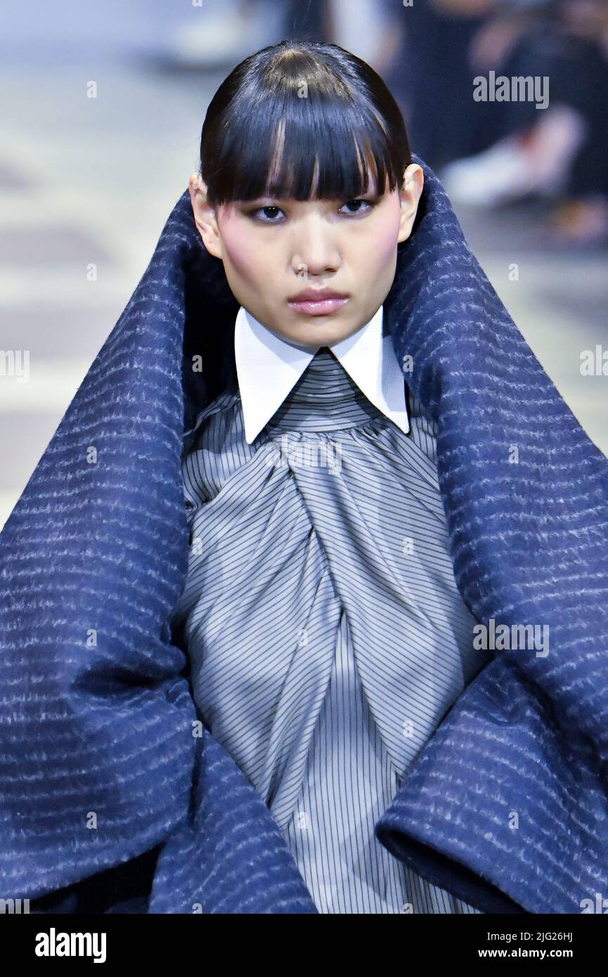 A model walks on the runway at the Viktor and Rolf fashion show during Fall Winter 20222023