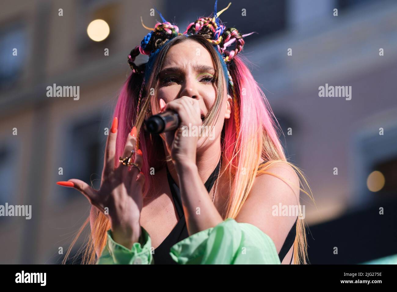 Madrid, Spain. 07th July, 2022. Singer Belinda Peregrín Schüll, known