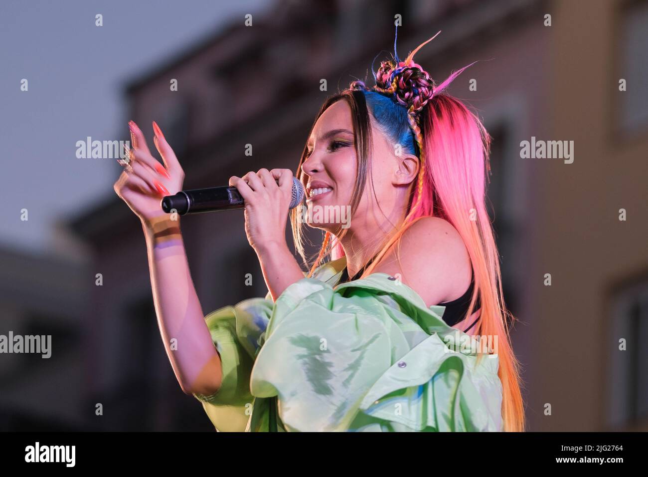 Madrid, Spain. 07th July, 2022. Singer Belinda Peregrín Schüll, known