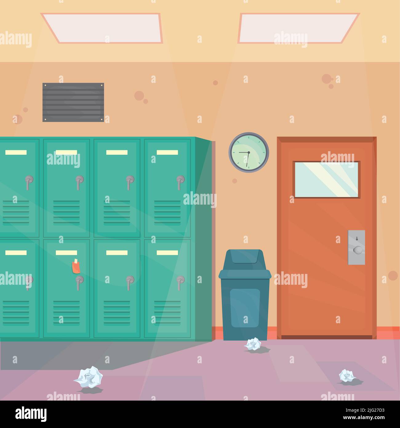school hallway poster Stock Vector Image & Art Alamy