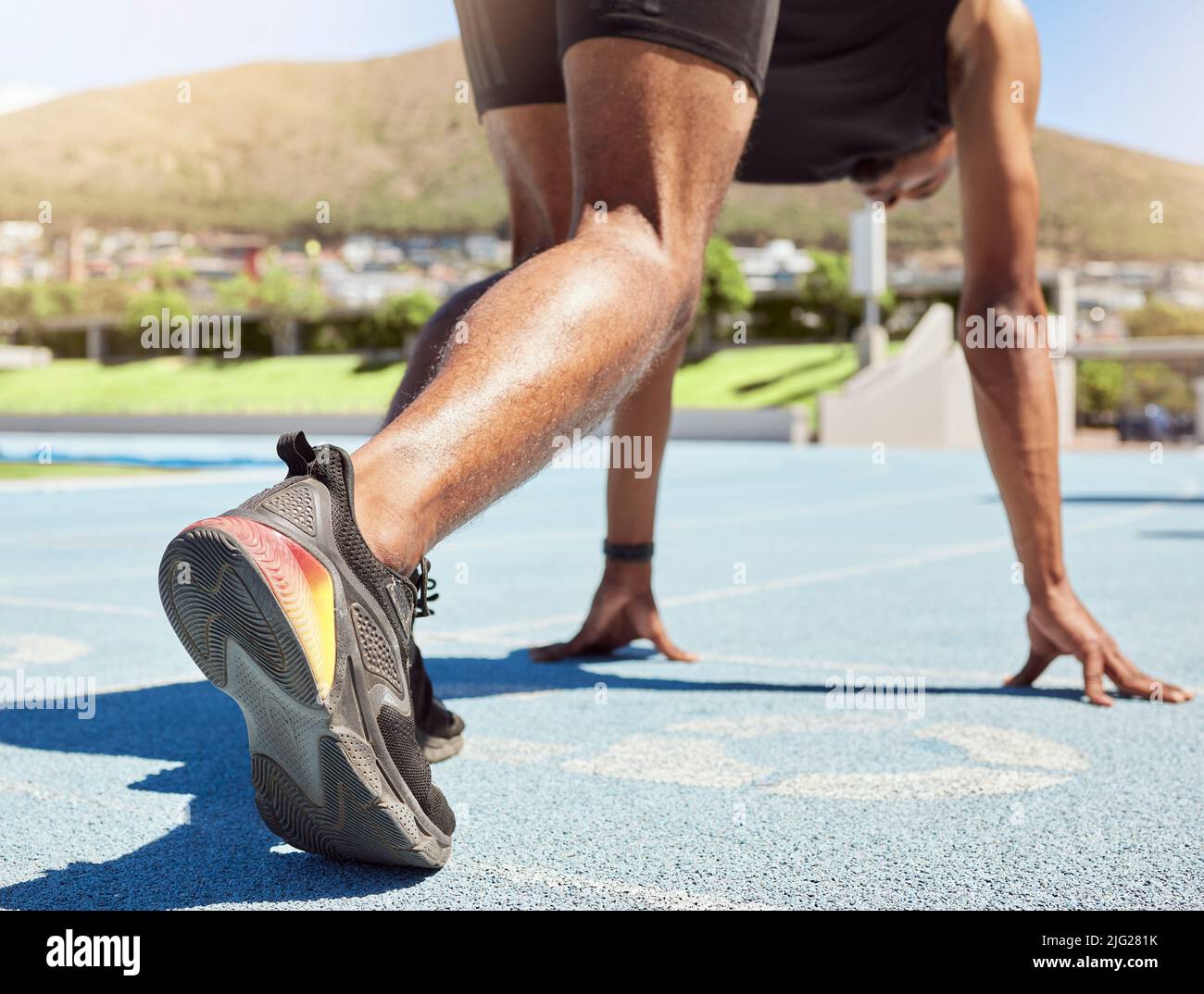 Man sprinting race track hires stock photography and images Alamy