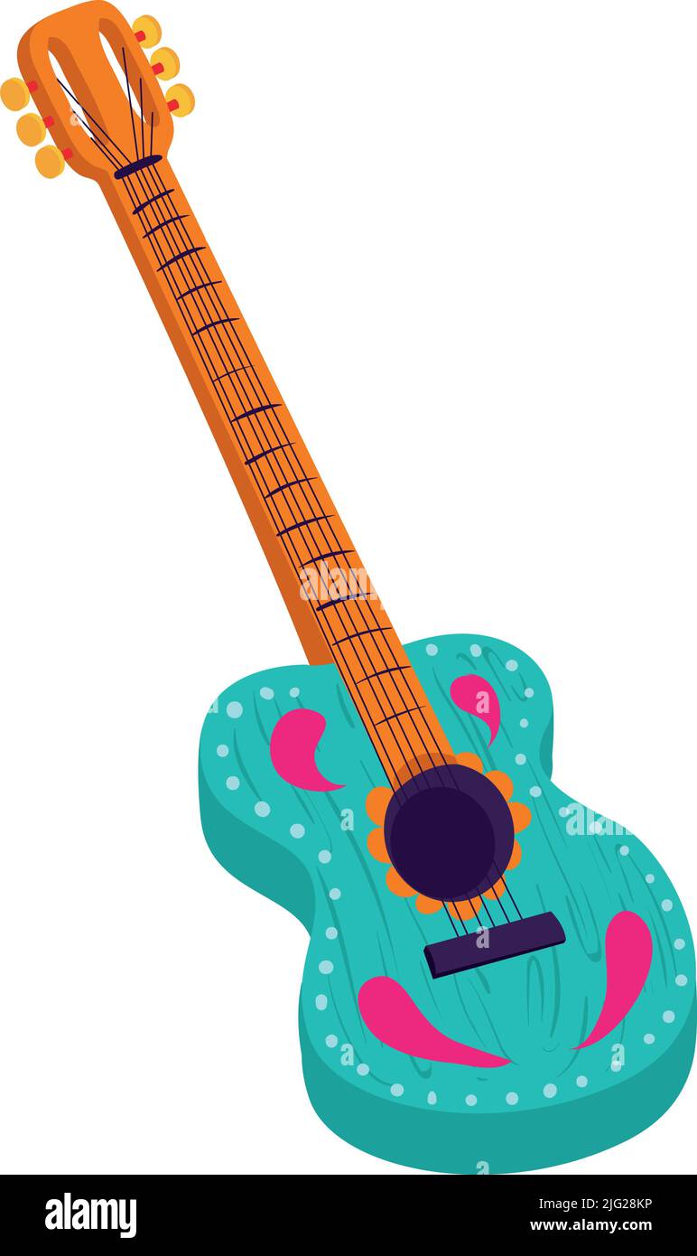 colored mexican guitar Stock Vector Image &amp; Art - Alamy