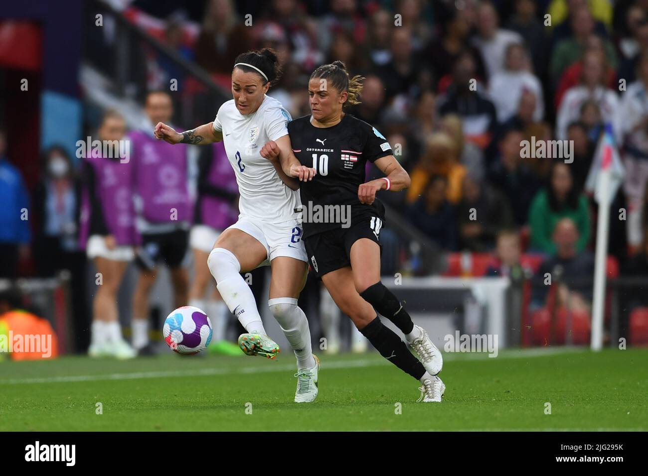 Manchester UK. 6th July 2022. Lucy Bronze England Women Laura