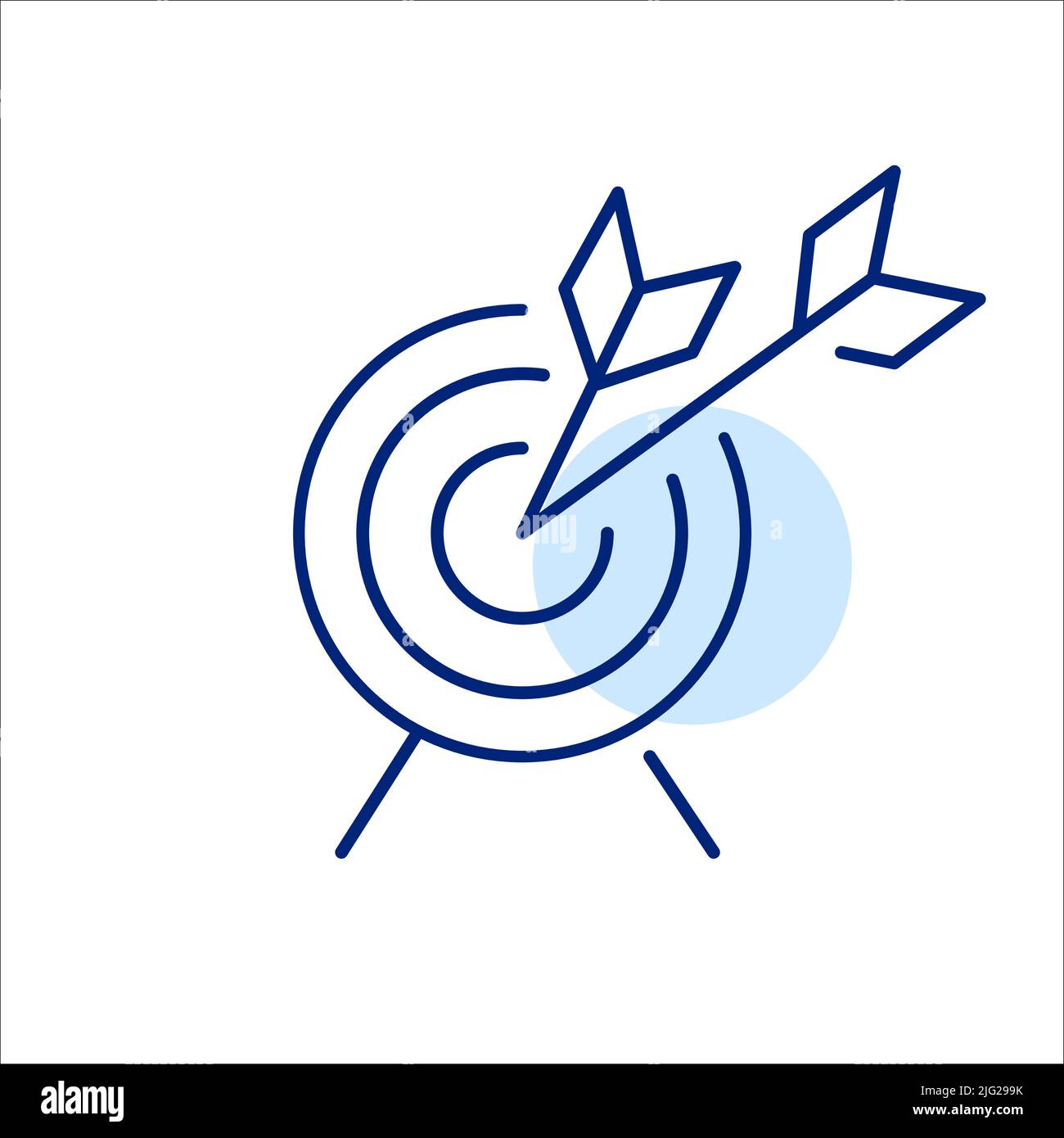 Arrows hitting target. Success and achievement. Pixel perfect, editable