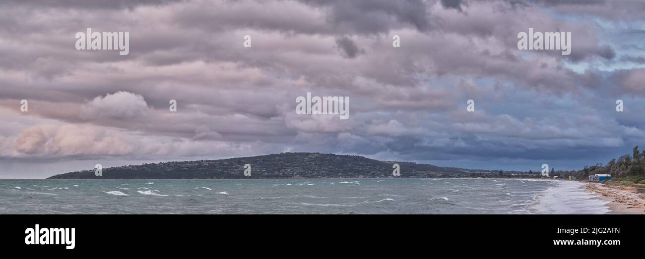 Storm Clouds Over Mount Martha Stock Photo