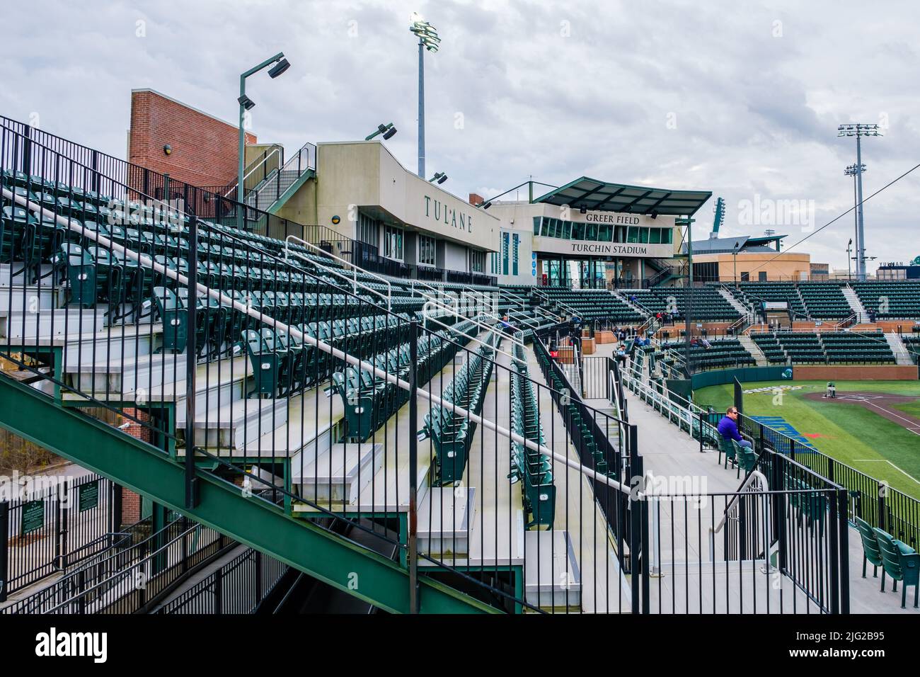 New Orleans, LA, USA JANUARY 15, 2022 View of press box and seats