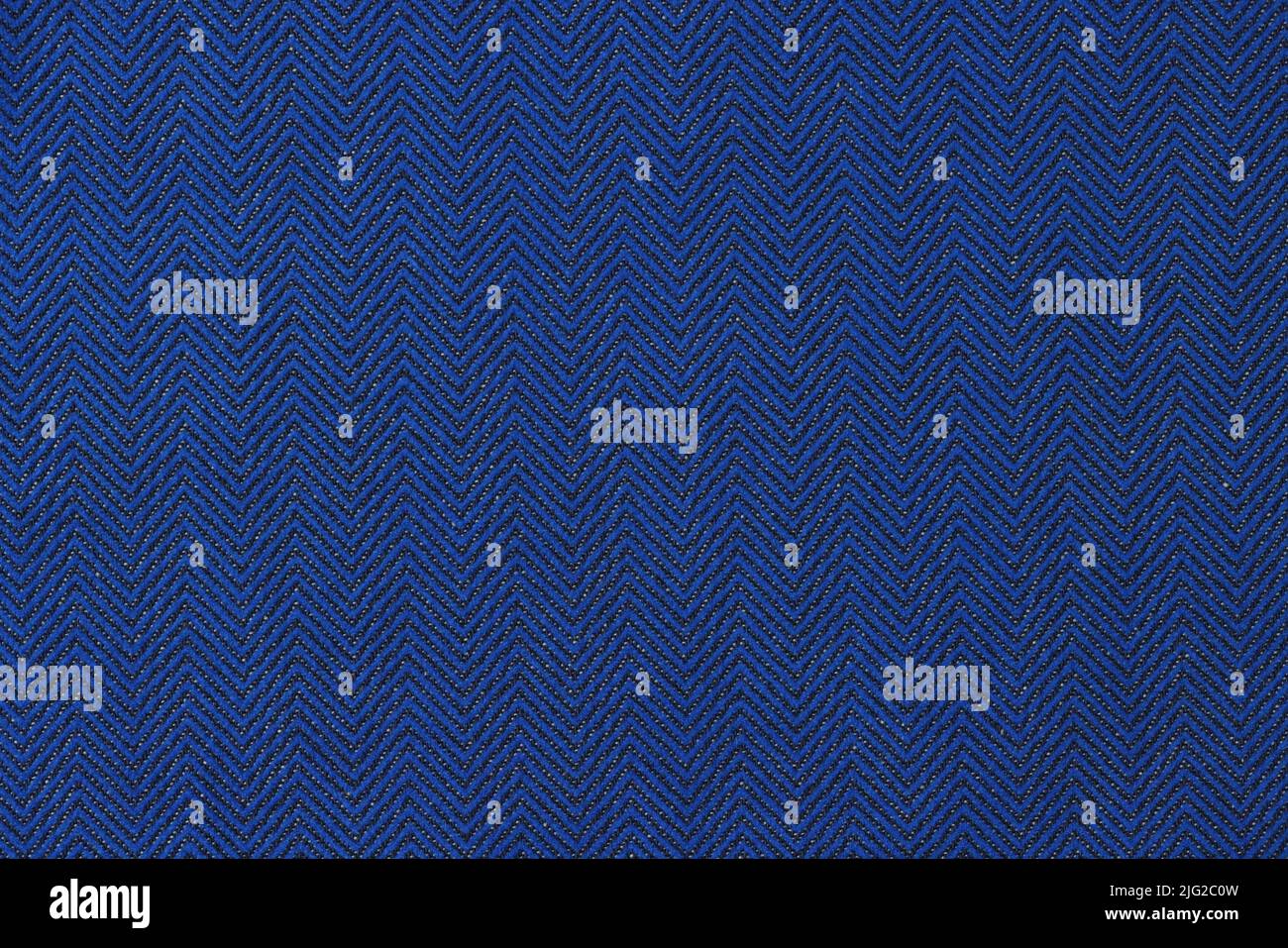 Black and navy blue herringbone fabric texture background Stock Photo