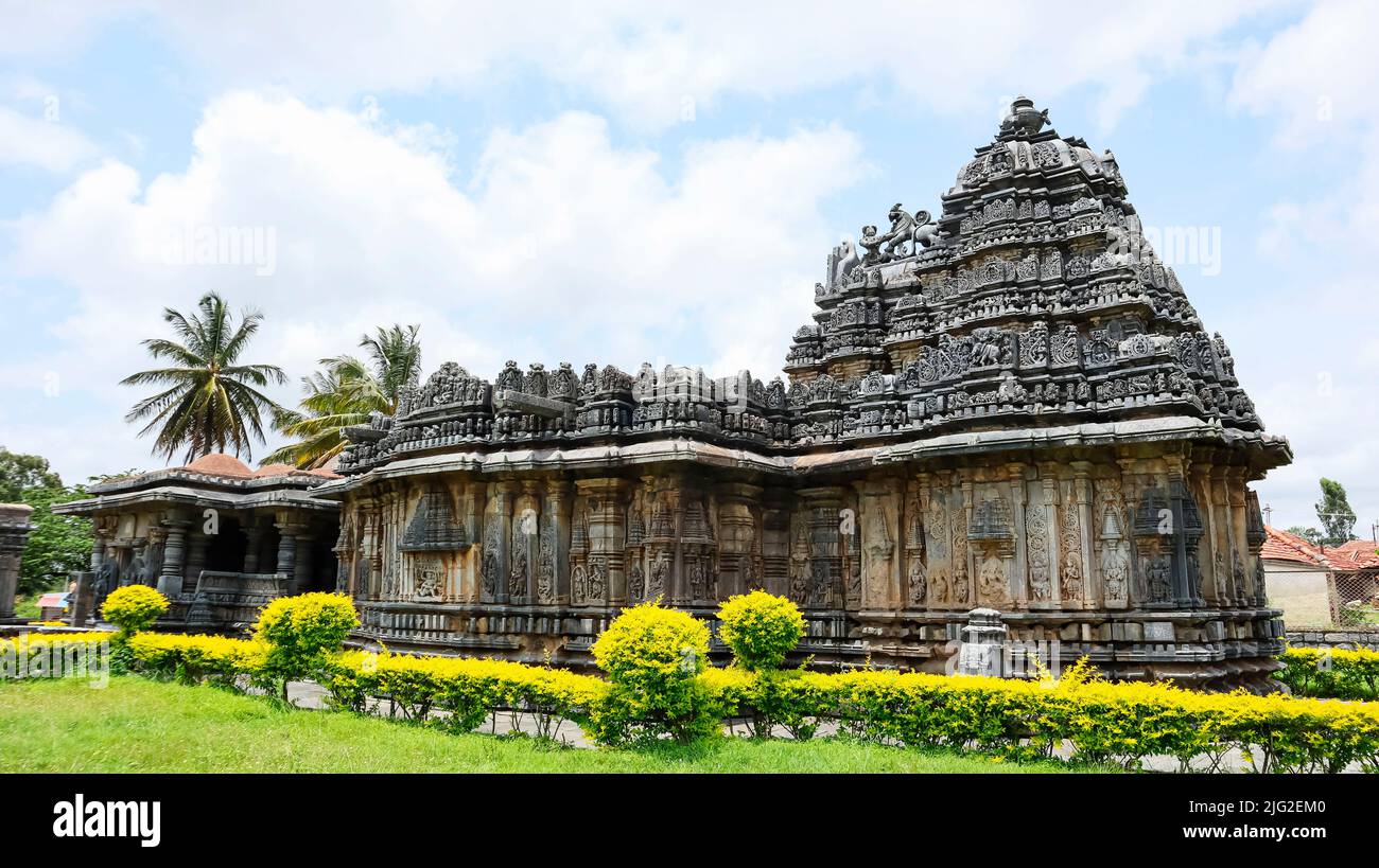 View of Bucesvara temple of Koravangala, Hassan, Karnataka, India. Stock Photo