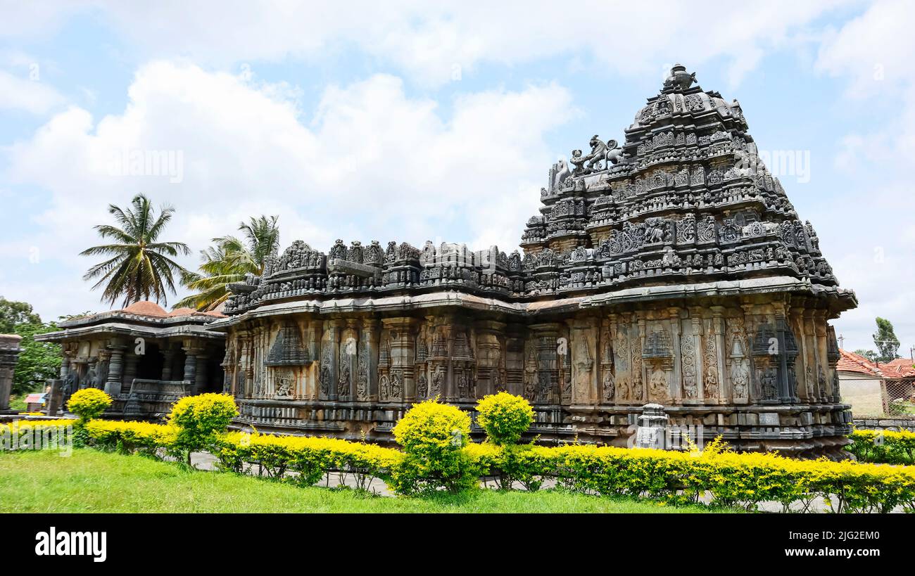 View of Bucesvara temple of Koravangala, Hassan, Karnataka, India Stock
