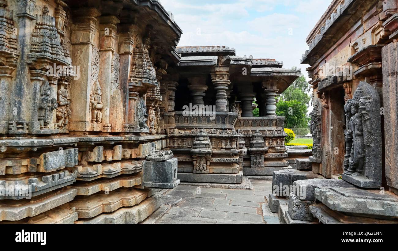 View of Bucesvara temple, Koravangala, Hassan, Karnataka, India. Stock Photo