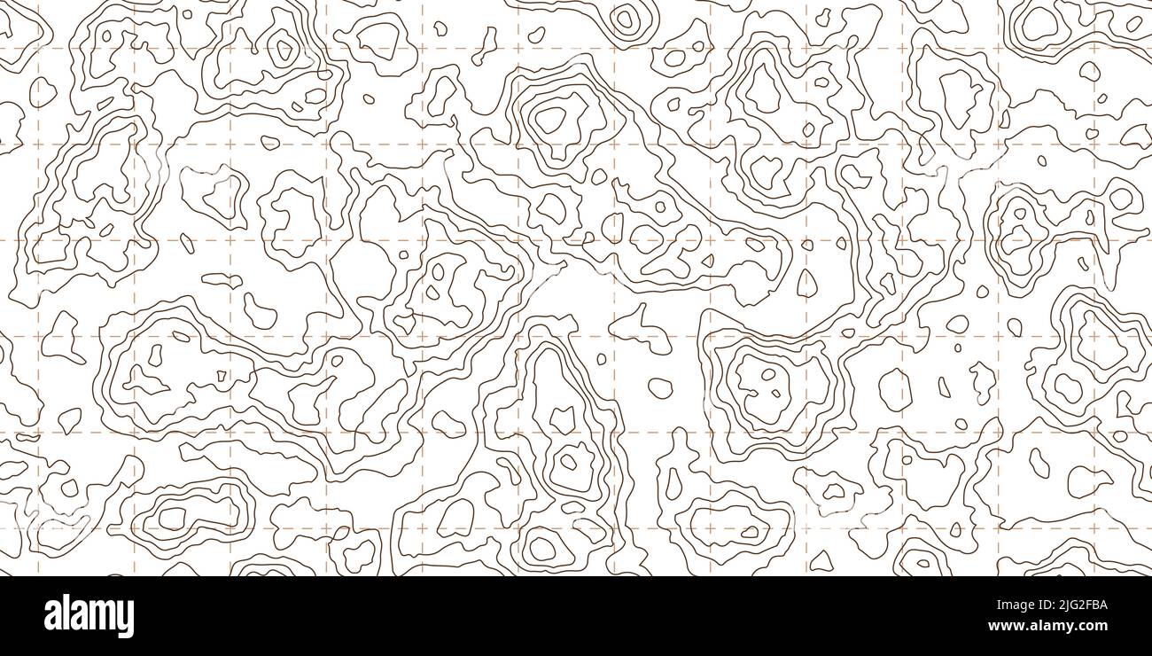 Topography Map Seamless Pattern Light Abstract Topographic Curves