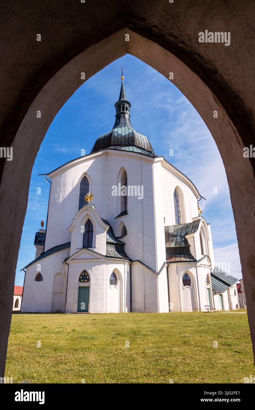 Zelena hora (UNESCO) - kostel sv. Jana Nepomuckeho, Zdar nad Sazavou, Vysocina, Česká republika / church of st. John of Nepomuk, Vysocina district, Cz Stock Photo