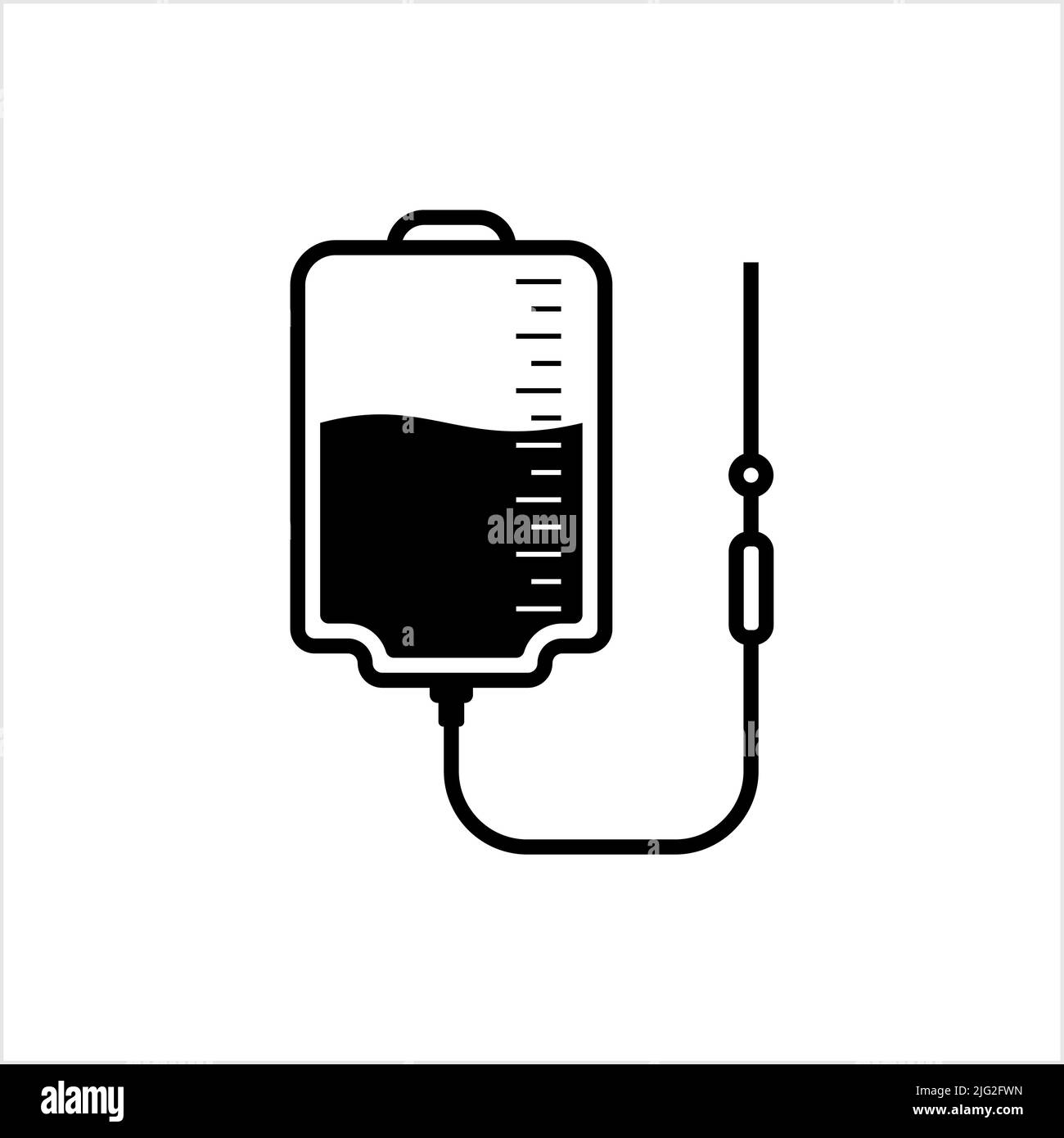 Blood Transfusion Icon, Medical Vector Art Illustration Stock Vector