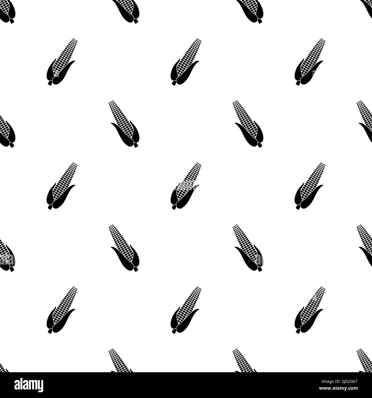 Corn Icon Seamless Pattern, Food Icon, Corn Vector Art Illustration ...