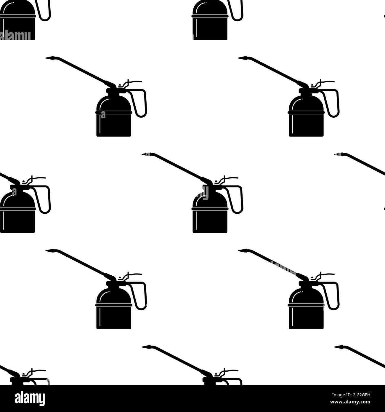 Oil Can Icon Seamless Pattern, Lubrication Oil Can Icon, Spout Oiler ...