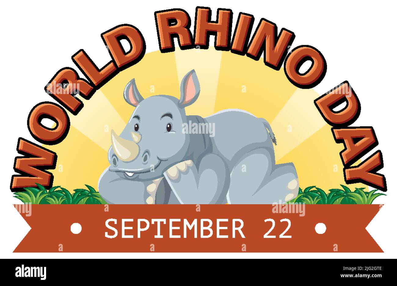 World Rhino Day Banner Design illustration Stock Vector Image & Art - Alamy