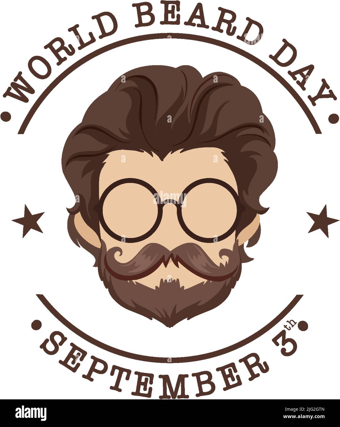 World Beard Day September 3 Banner illustration Stock Vector Image