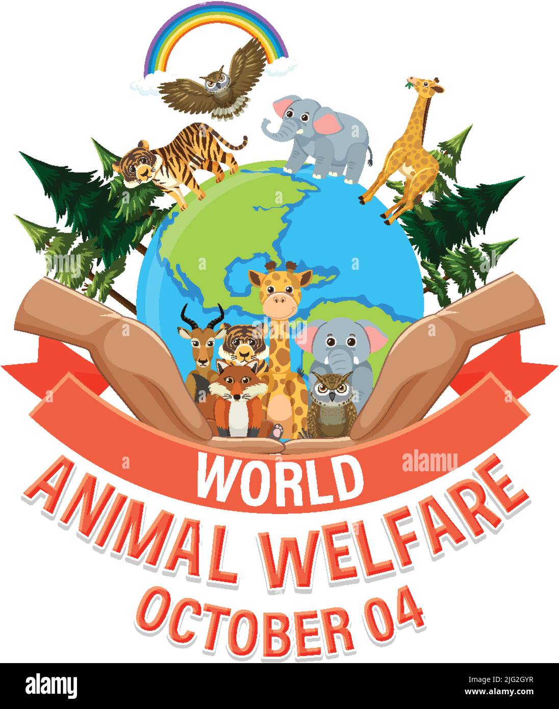 World Animal Welfare Day Poster illustration Stock Vector Image & Art -  Alamy