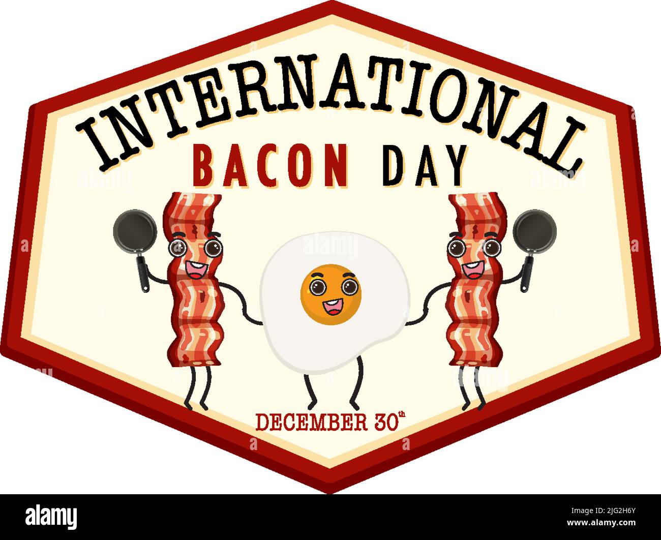 International Bacon Day Banner Template illustration Stock Vector Image