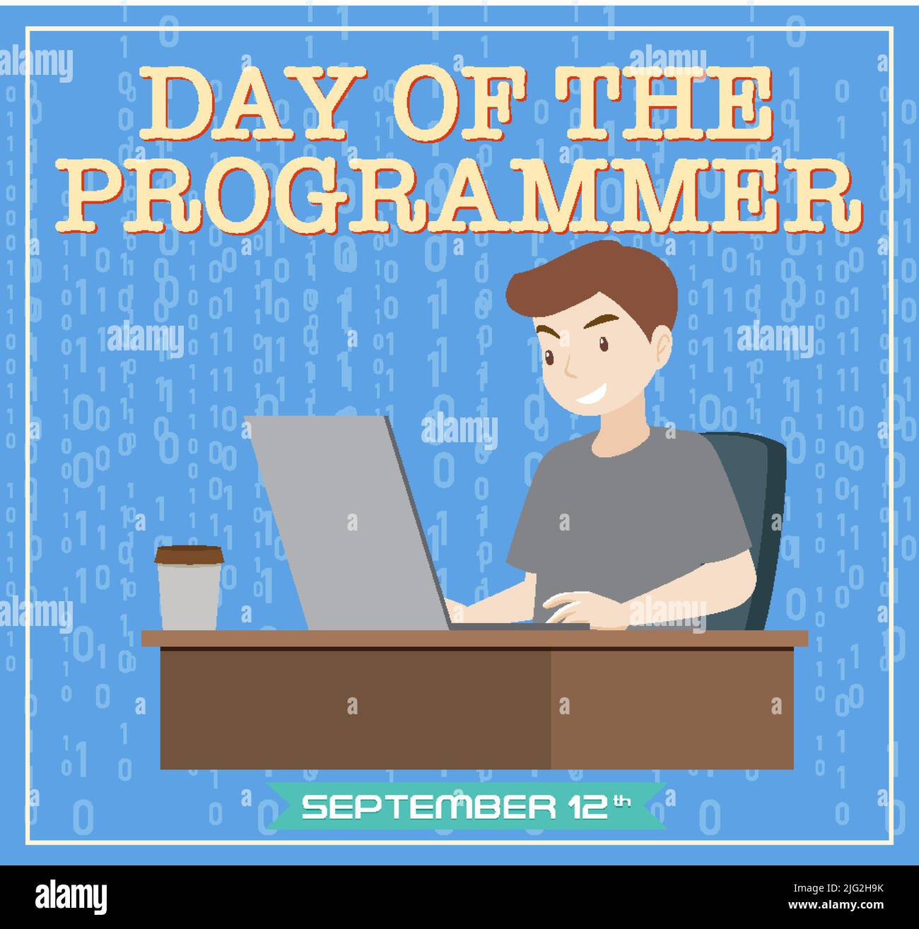 The Day of the Programmer Poster illustration Stock Vector Image & Art ...