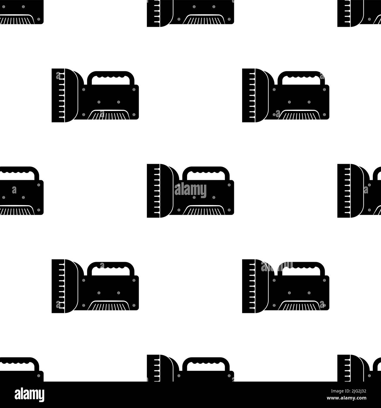 Flashlight Icon Seamless Pattern, Torch Icon, Hand Held Portable Electric Light Vector Art Illustration Stock Vector