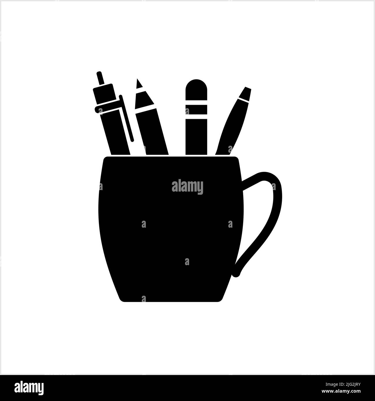 Pen Holder Icon, Pen Stand Icon, Pen, Pencil Organizer, Office