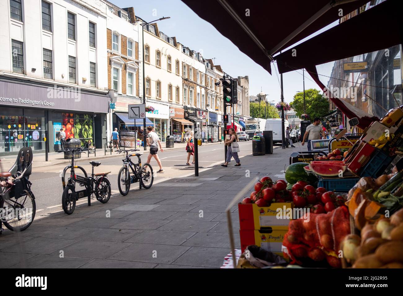 London June 2022 Harrow Road in Maida Hill area of North West London Stock Photo Alamy