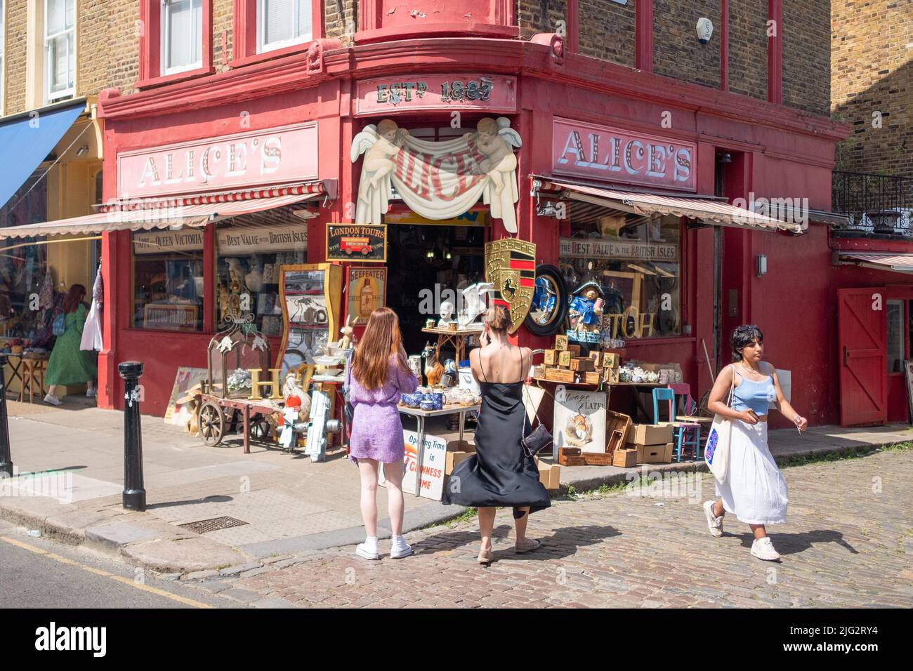 London June 2022 Portobello Market in Notting Hill, west London. A