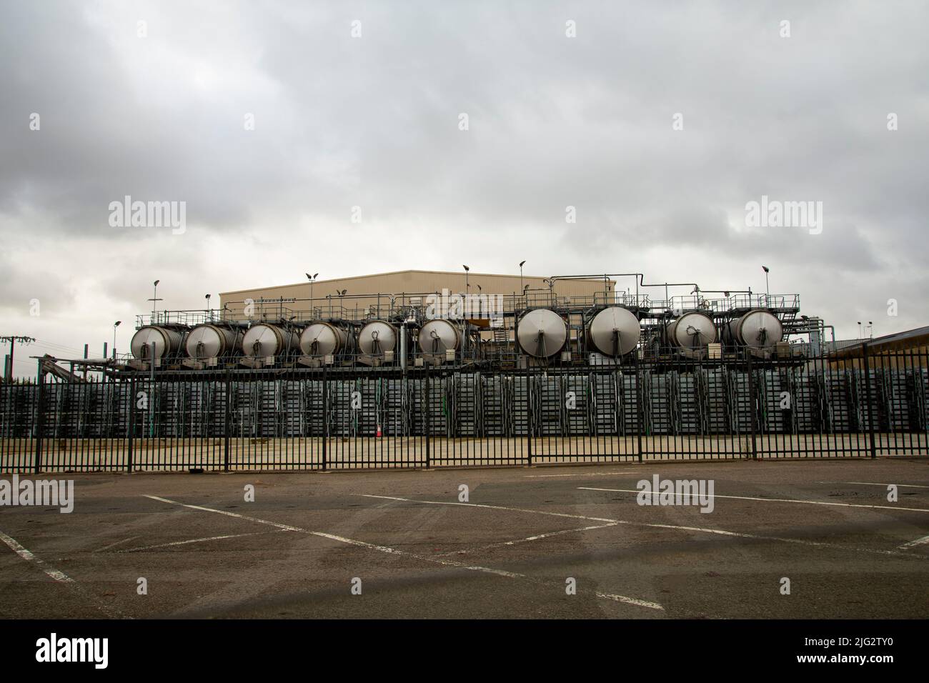 Fermentation Tanks for Wine Making Stock Photo Alamy