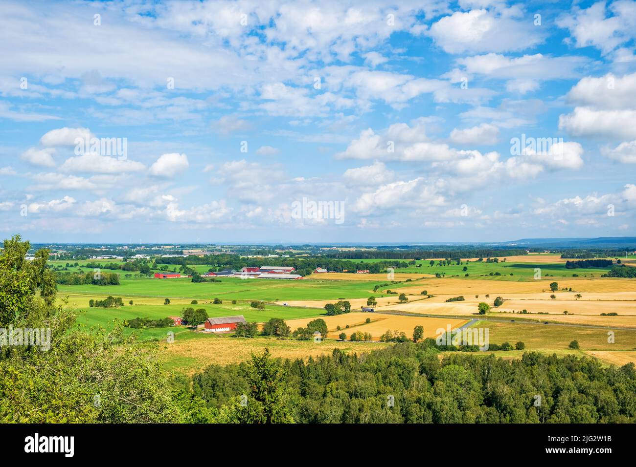 Aerial view rural area fields hi-res stock photography and images - Alamy