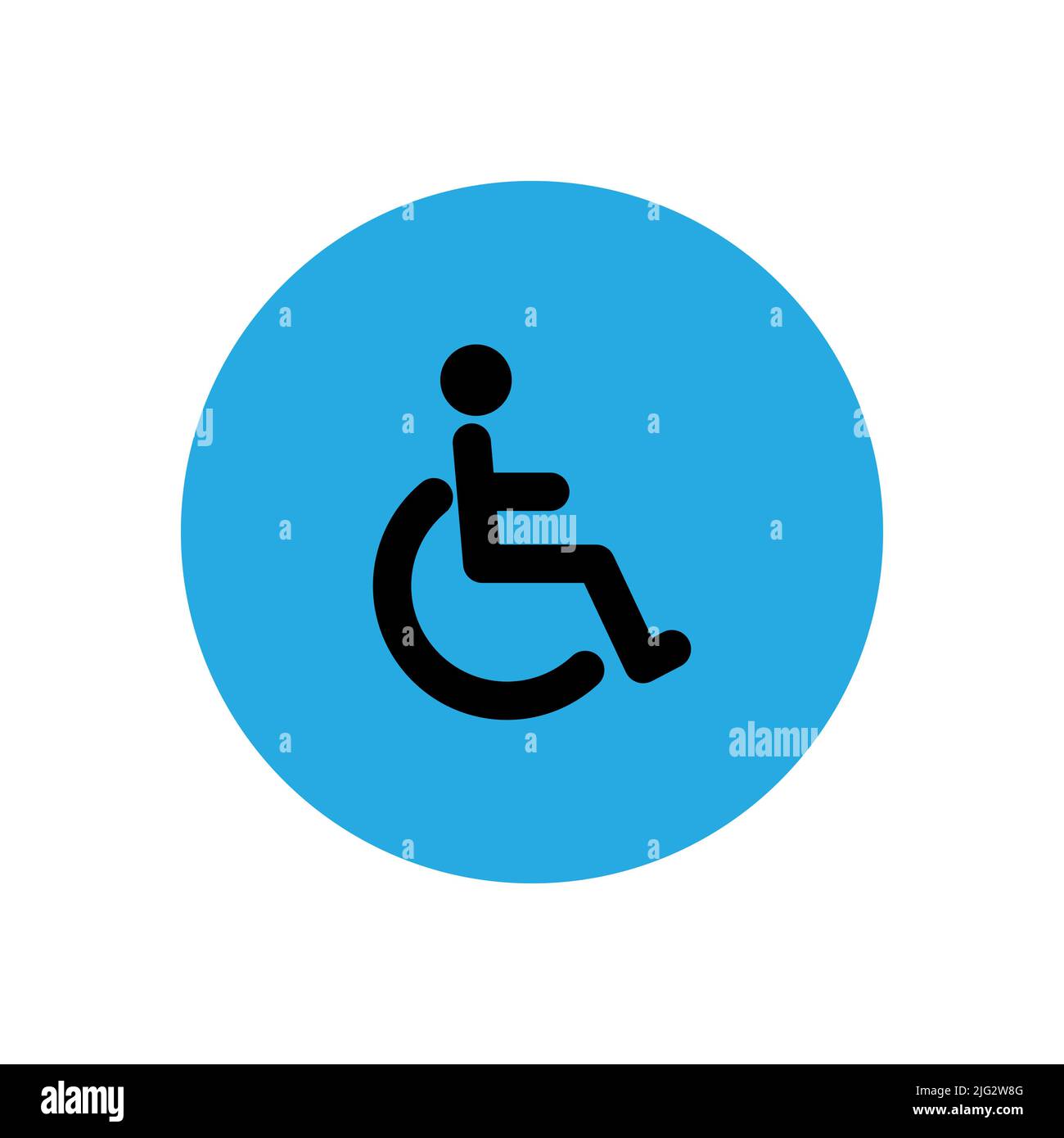 Disabled vector icon isolated on white background Stock Vector