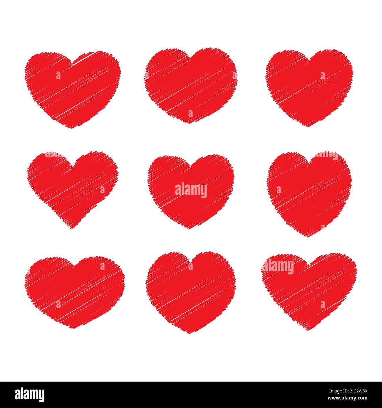 Heart icon set vector isolated on white background Stock Vector Image ...