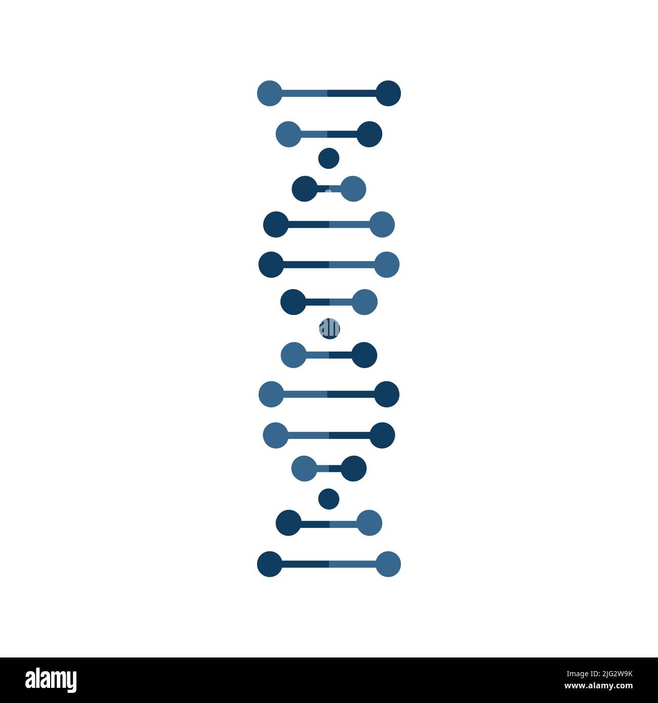 dna vector icon isolated on white background Stock Vector