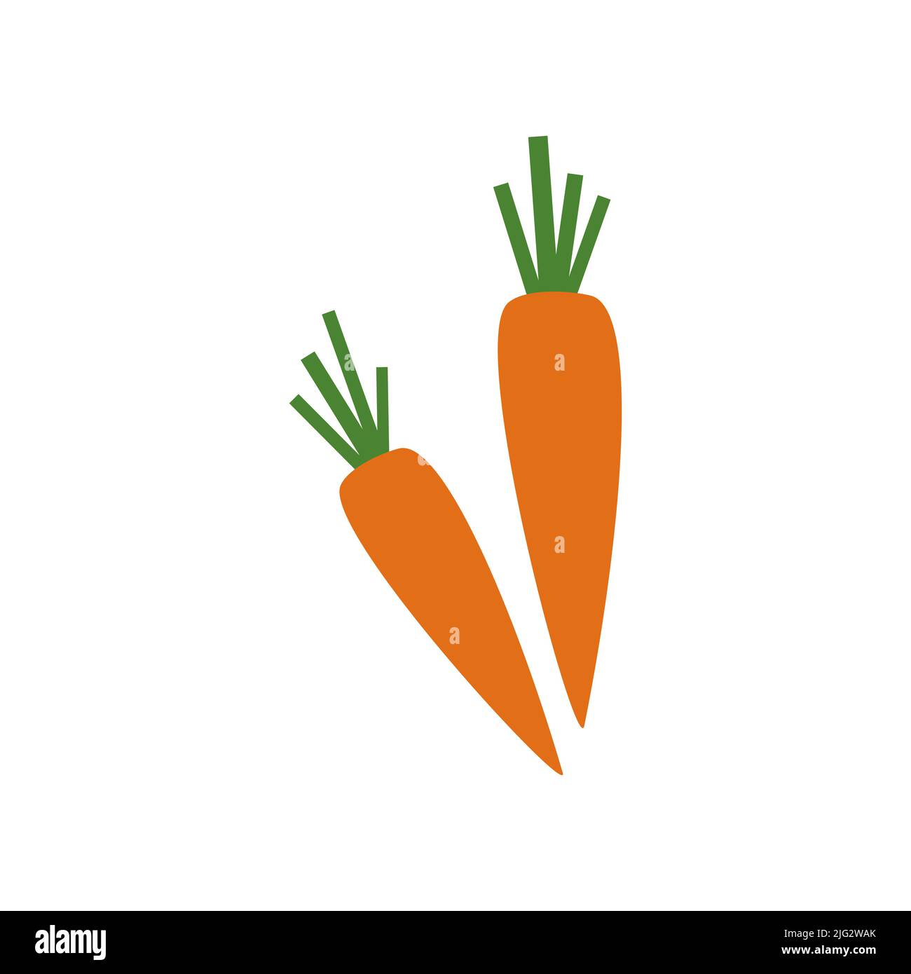 Carrots vector icon isolated on white background Stock Vector