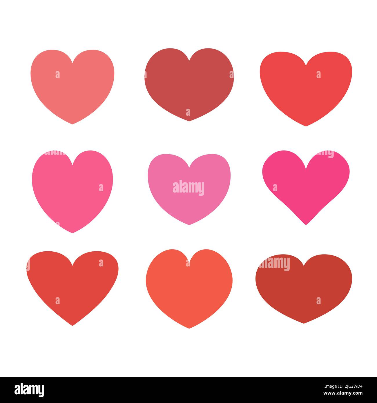 Heart icon set vector isolated on white background Stock Vector Image ...