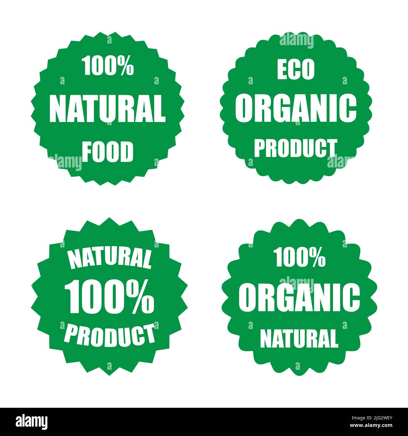 Vector badges, stickers, logo, stamp. Organic product. Labels for organic, natural, eco products. Stock Vector