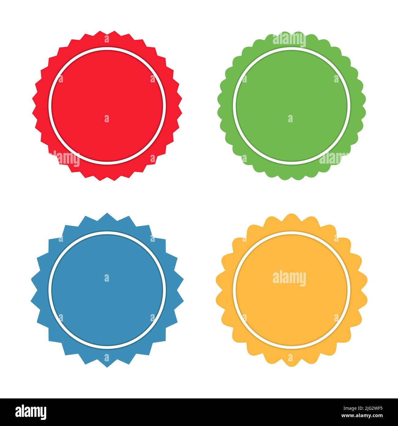 set of color vector stickers. Vector illustration Stock Vector Image