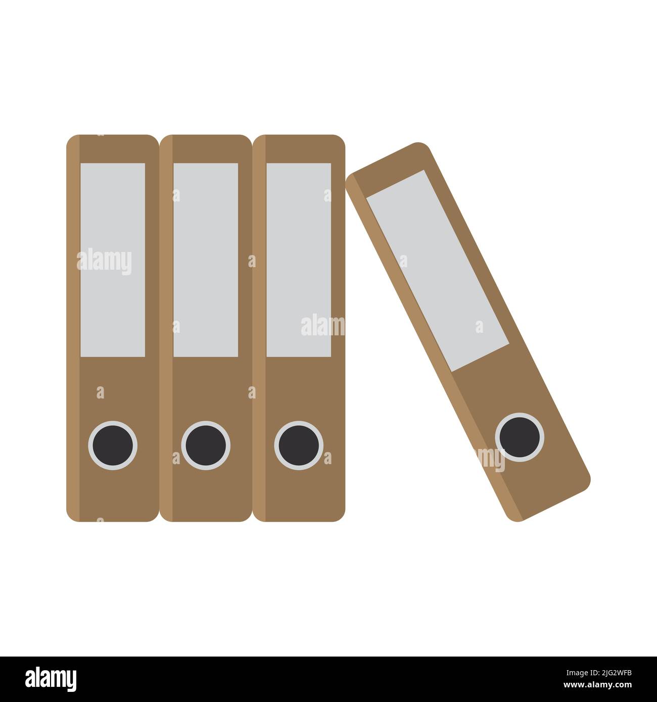 Binder vector icon. Office folder icon isolated on white background Stock Vector
