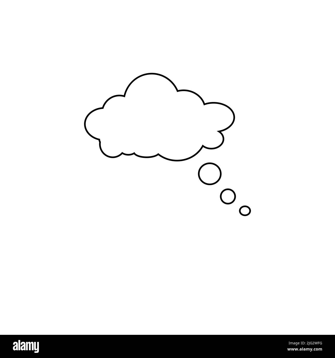 Speech bubble icon. Thinking speach bubble vector. Thought cloud Stock Vector