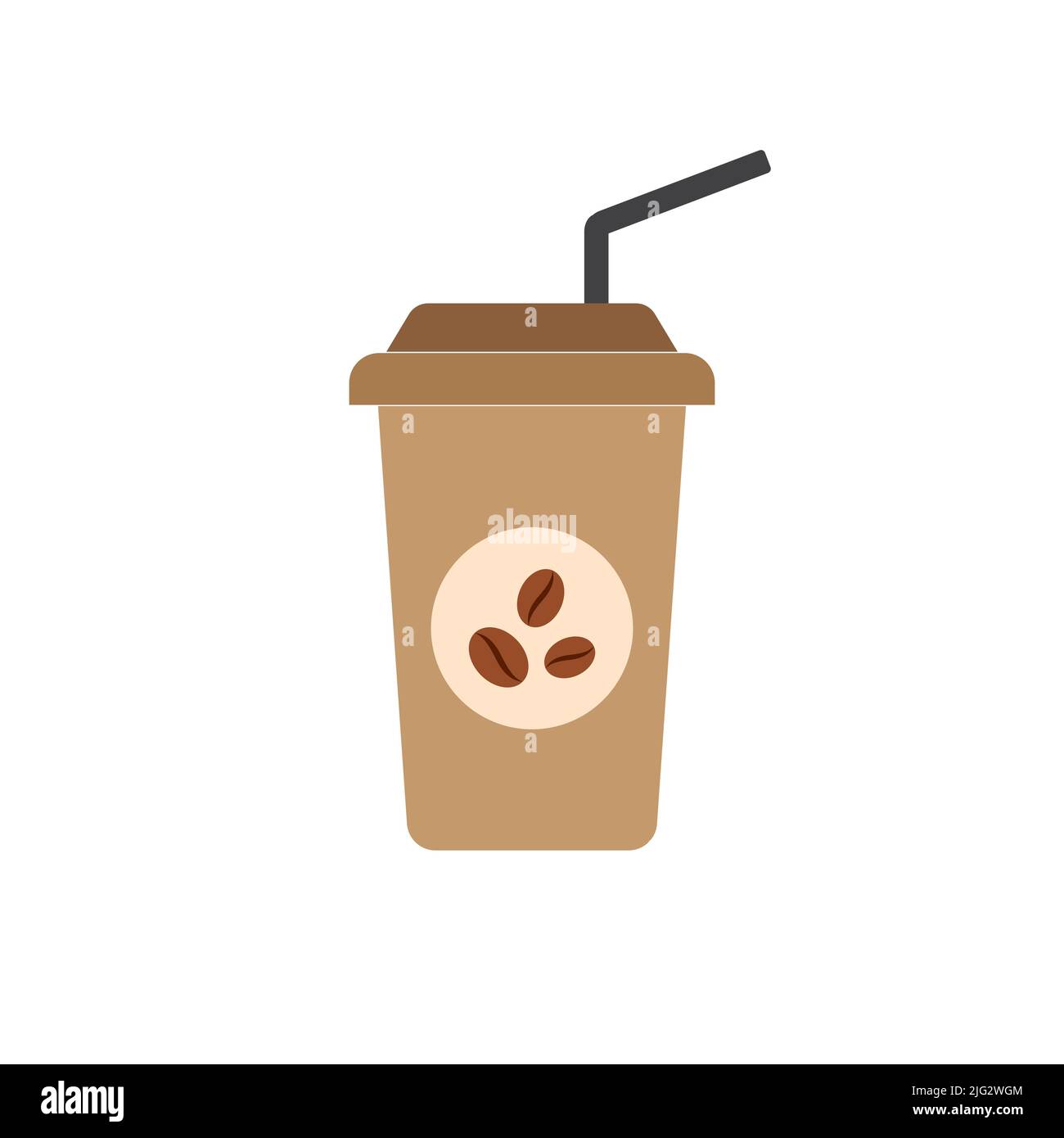 Design Of Disposable Paper Cups For Coffee Latte Mocha Cappuccino Vector  Illustration Of Flat Icons Stock Illustration - Download Image Now - iStock