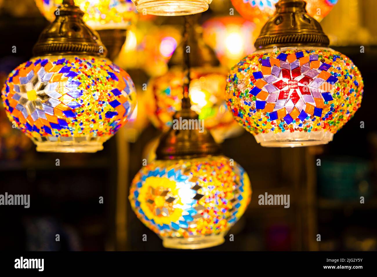 Traditional Handmade Multicolor Turkish Moroccan Arabian Lamps