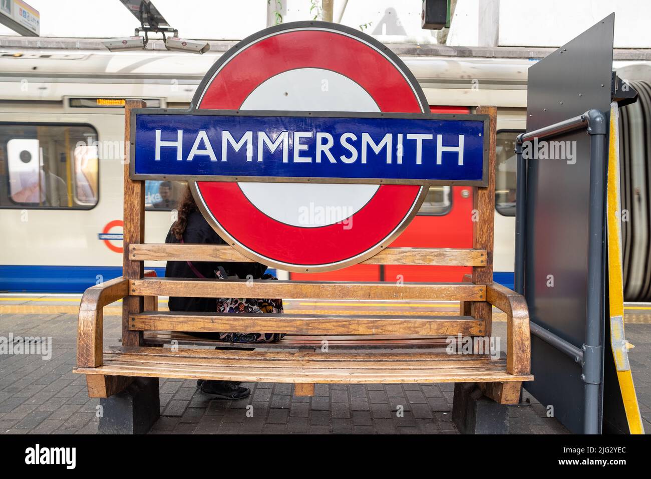 London- June 2022: Hammersmith Underground Station in West London Stock Photo
