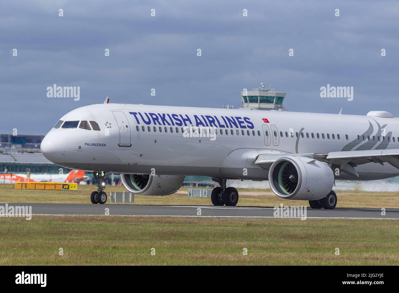 Turkish Airlines Airbus A321-271NX REG TC-LST at Manchester airport. Stock Photo