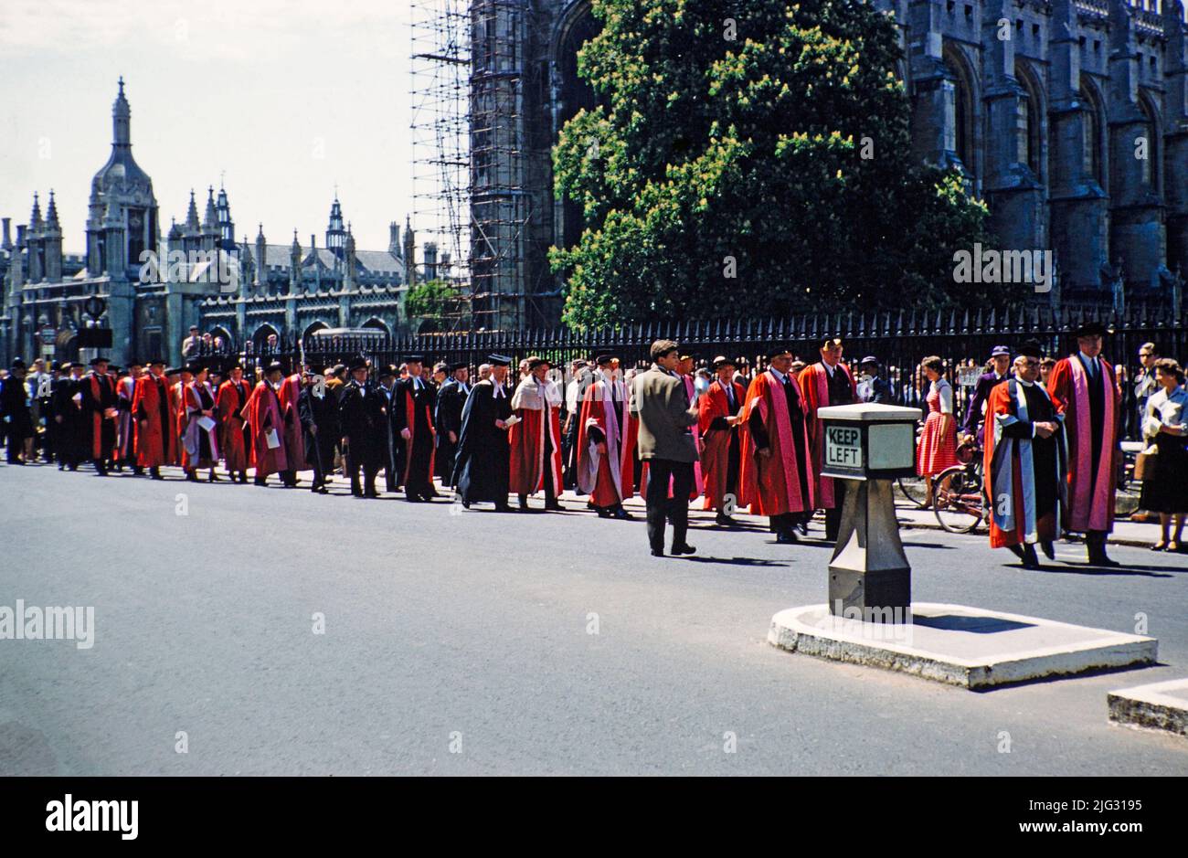 Degree ceremony, University of Cambridge, Cambridge, England, UK June 1958 Stock Photo Alamy