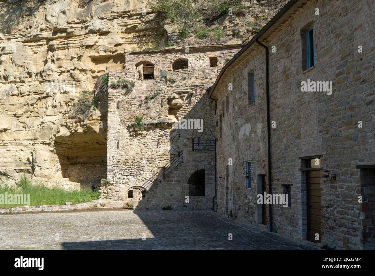 Hermitage of the White Friars or Caves, Cupramontana, Marche, Italy, Europe Stock Photo