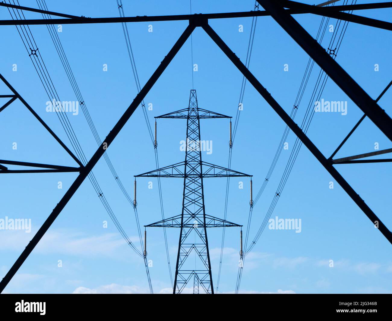 I love electricity pylons; I find their abstract, gaunt shapes